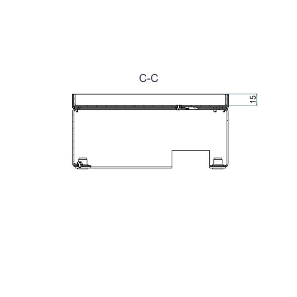 Produktbild UBD 210 209  -  Unterflur-Bodendose UBD 210 inkl. Blinddeckel mit Kante, geschlossen, und 15mm Vertiefung